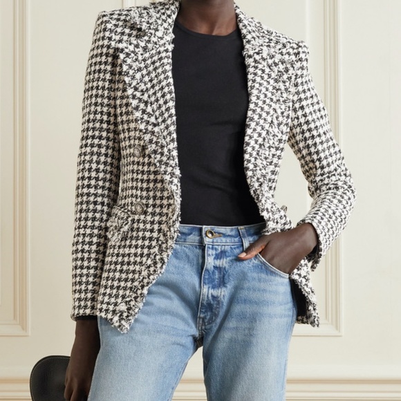 veronica beard houndstooth blazer